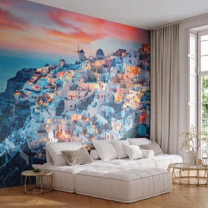 Fotomural Premium Canvas - Vacaciones en Grecia - Paisaje, Grecia, Santorini - 400x280 cm