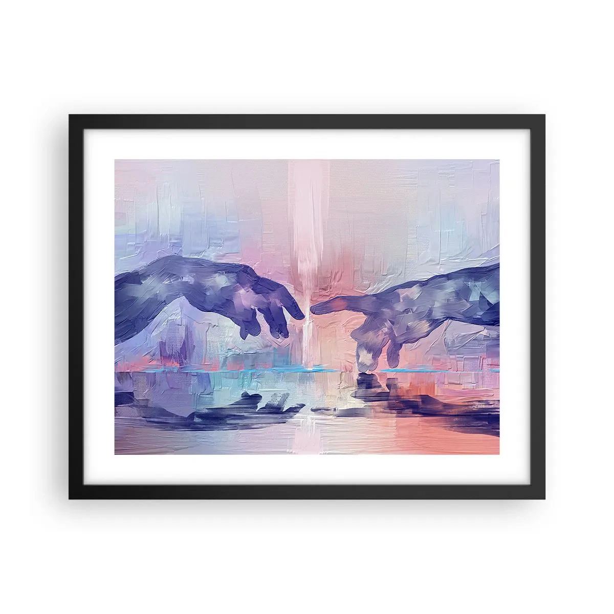 Póster en marco negro - Chispa divina de vida - 50x40 cm