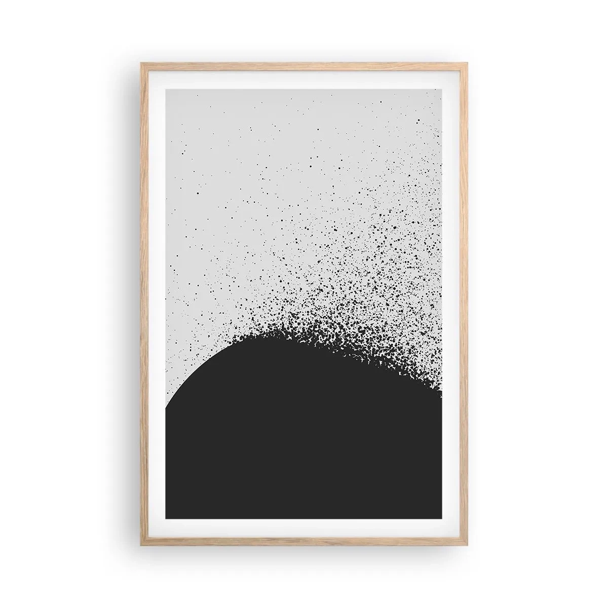 Póster en marco roble claro - El movimiento de las partículas - 61x91 cm