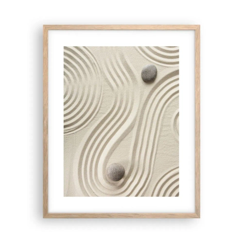 Póster en marco roble claro - Un toque de calidez - 40x50 cm