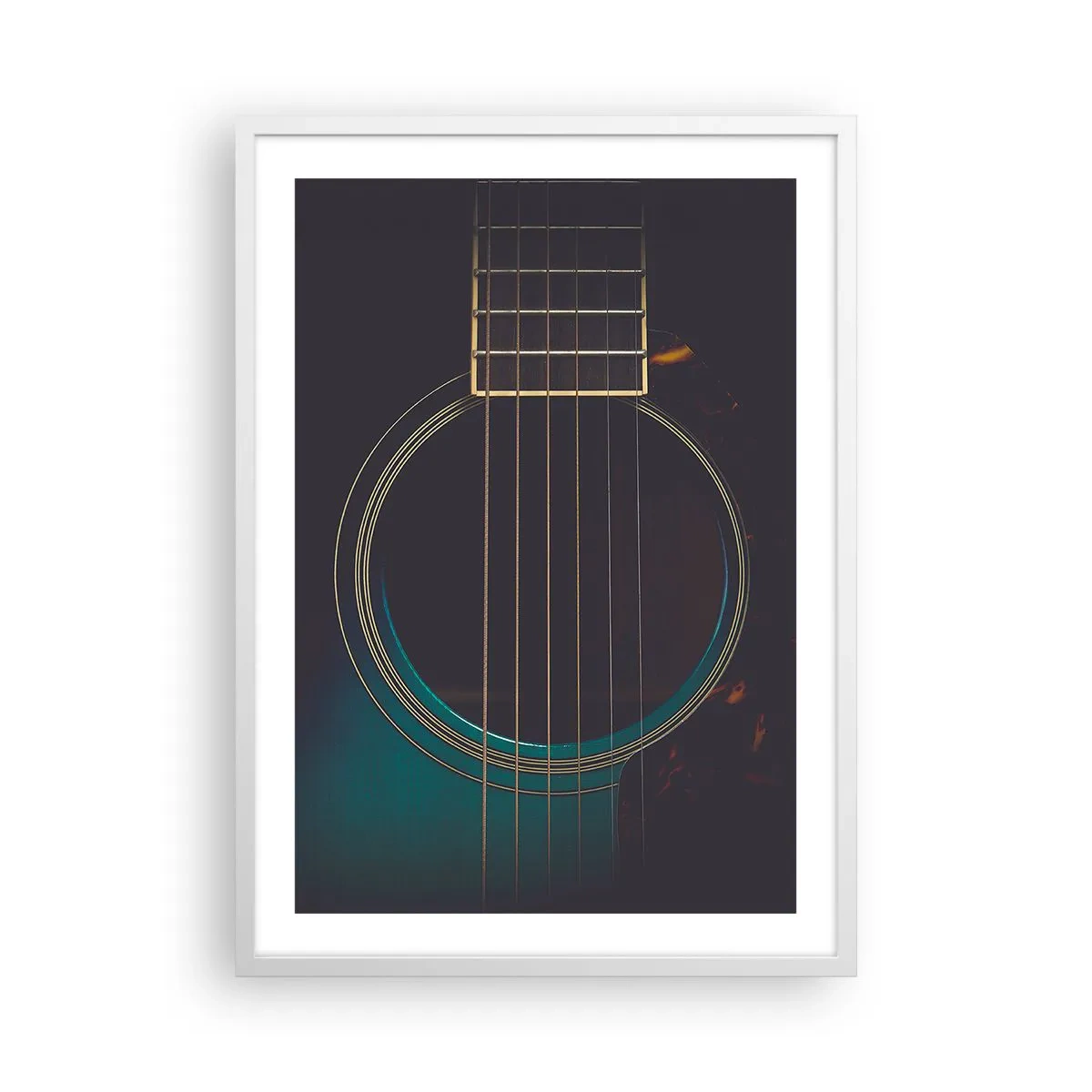 Póster en marco blanco - Un momento antes de que suene - 50x70 cm