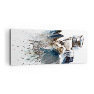 Cuadro sobre lienzo - Impresión de Imagen - Tierra a la vista - 100x40 cm