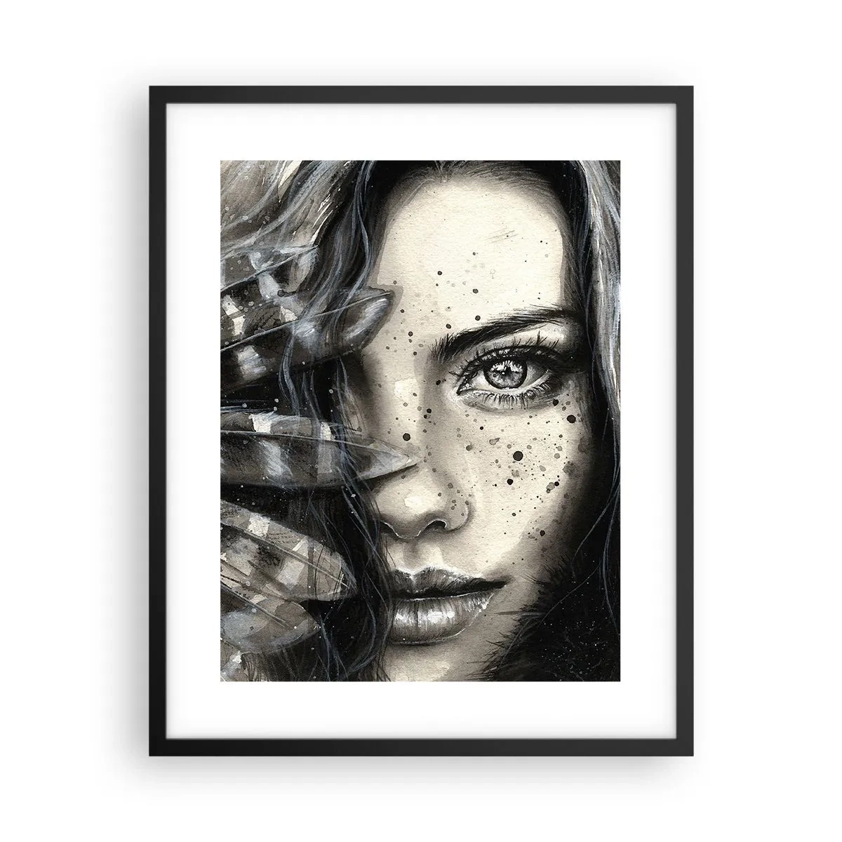 Póster en marco negro - Belleza salvaje - 40x50 cm