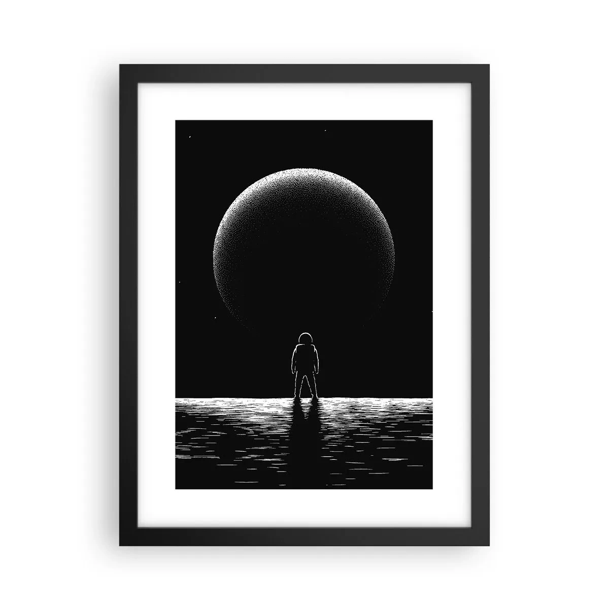 Póster en marco negro - Cara a cara - 30x40 cm