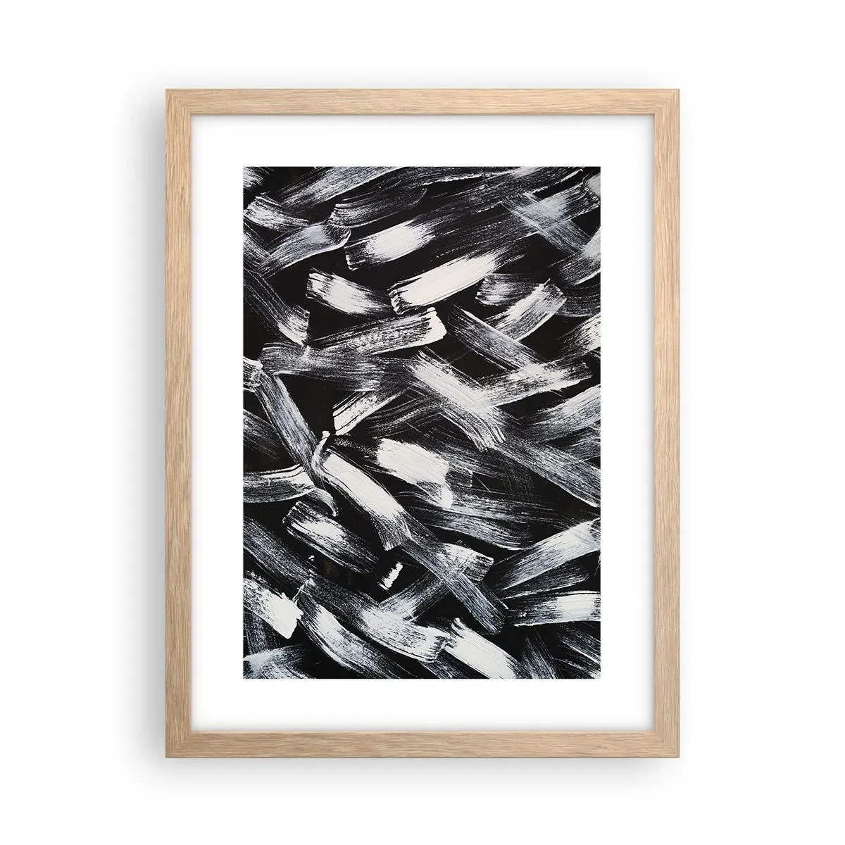 Póster en marco roble claro - Abstracción en el espíritu industrial - 30x40 cm