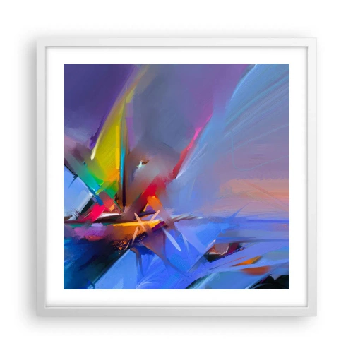 Póster en marco blanco - Como un pájaro - 50x50 cm