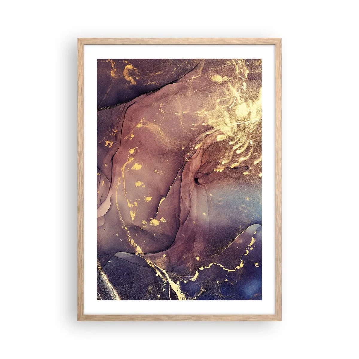 Póster en marco roble claro - Materia y espíritu - 50x70 cm