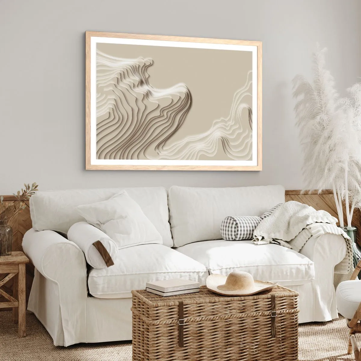 Póster en marco roble claro - Topografía del arte - 100x70 cm