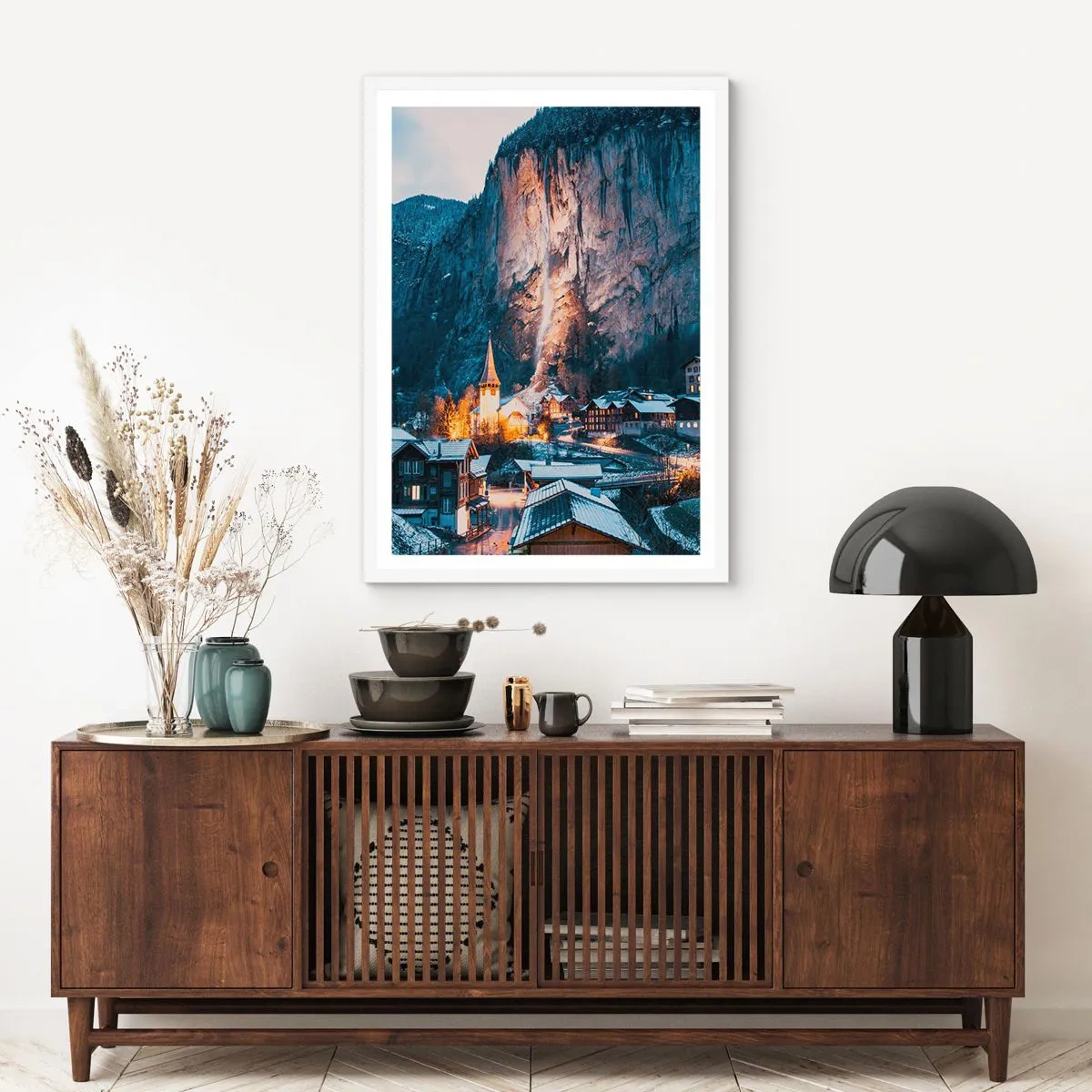 Póster en marco blanco - El espíritu luminoso del invierno - 30x40 cm