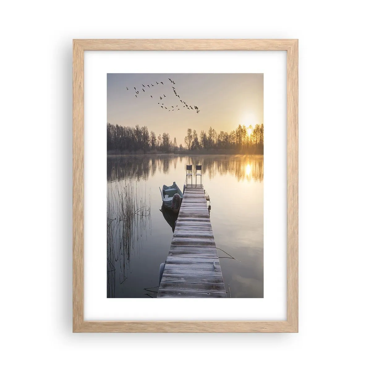 Póster en marco roble claro - Volveré en un rato - 30x40 cm