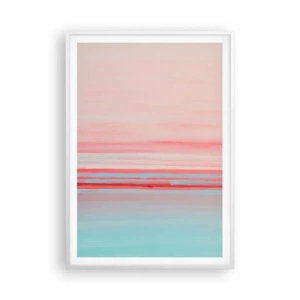 Póster en marco blanco - Abstracción al amanecer - 70x100 cm