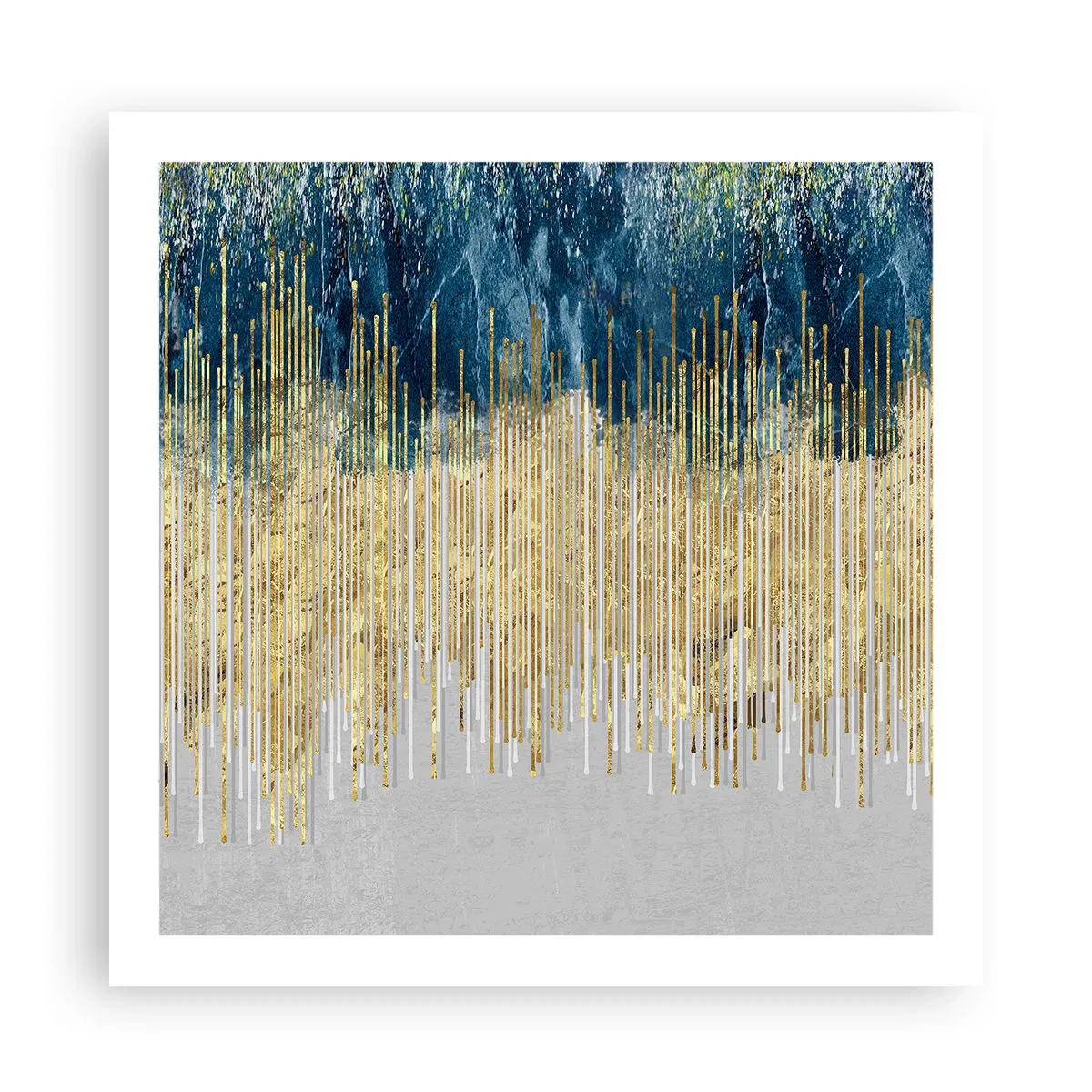 Póster - Frontera de líneas doradas - 60x60 cm