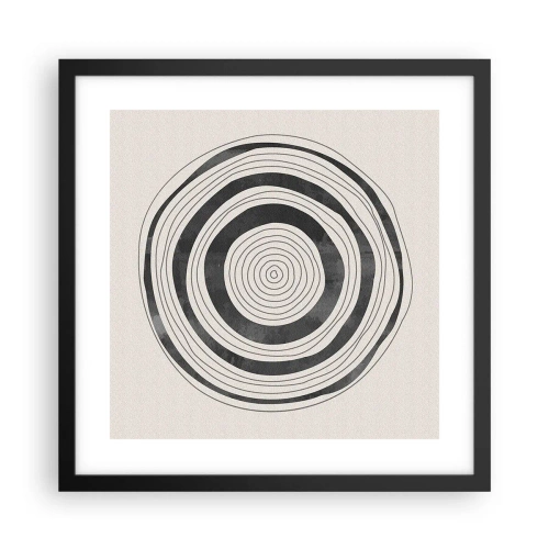 Póster en marco negro - Lo importante es lo que hay entre medias - 40x40 cm