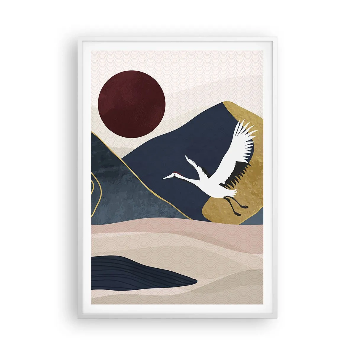 Póster en marco blanco - Y el día ha vuelto a pasar volando - 70x100 cm