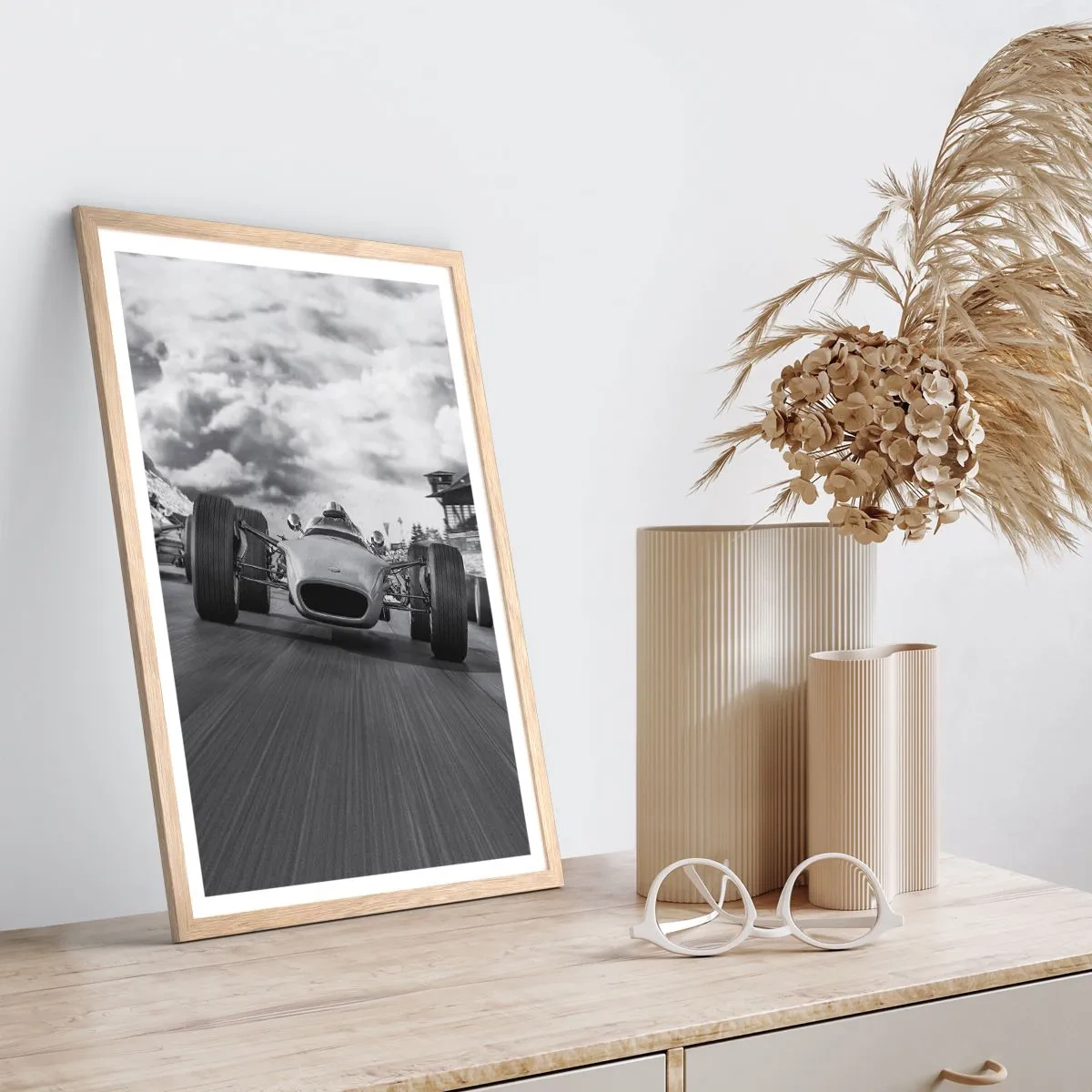 Póster en marco roble claro - ¡Hay poder! - 30x40 cm