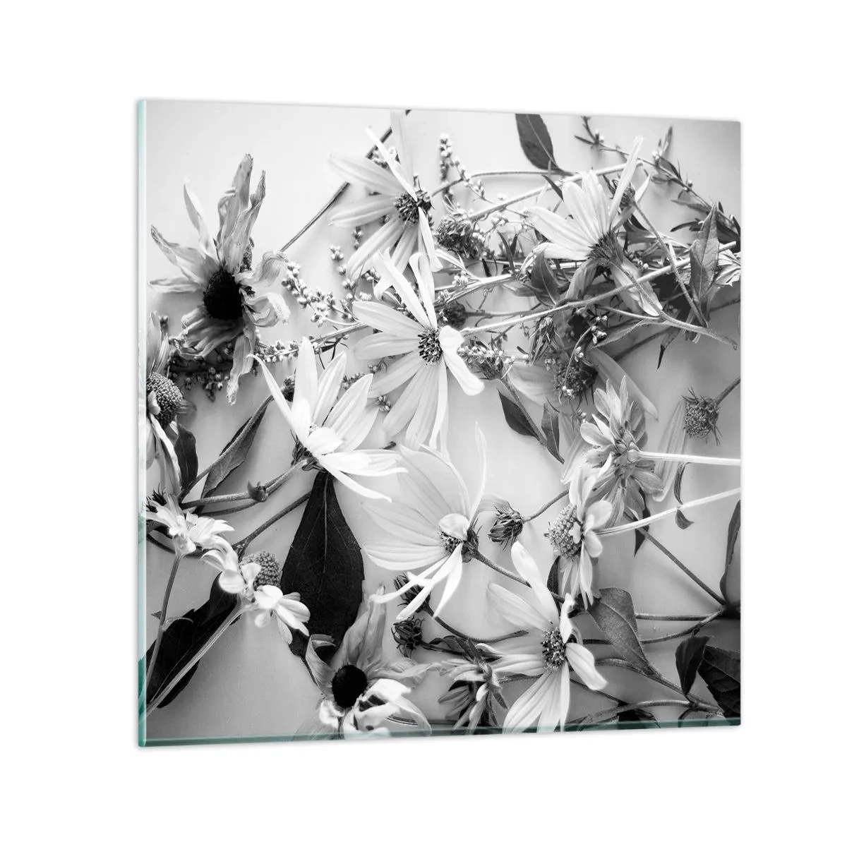 Cuadro sobre vidrio - Impresiones sobre Vidrio - Un no ramo de flores - 40x40 cm
