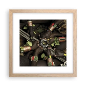 Póster en marco roble claro - Estamos juntos - 30x30 cm