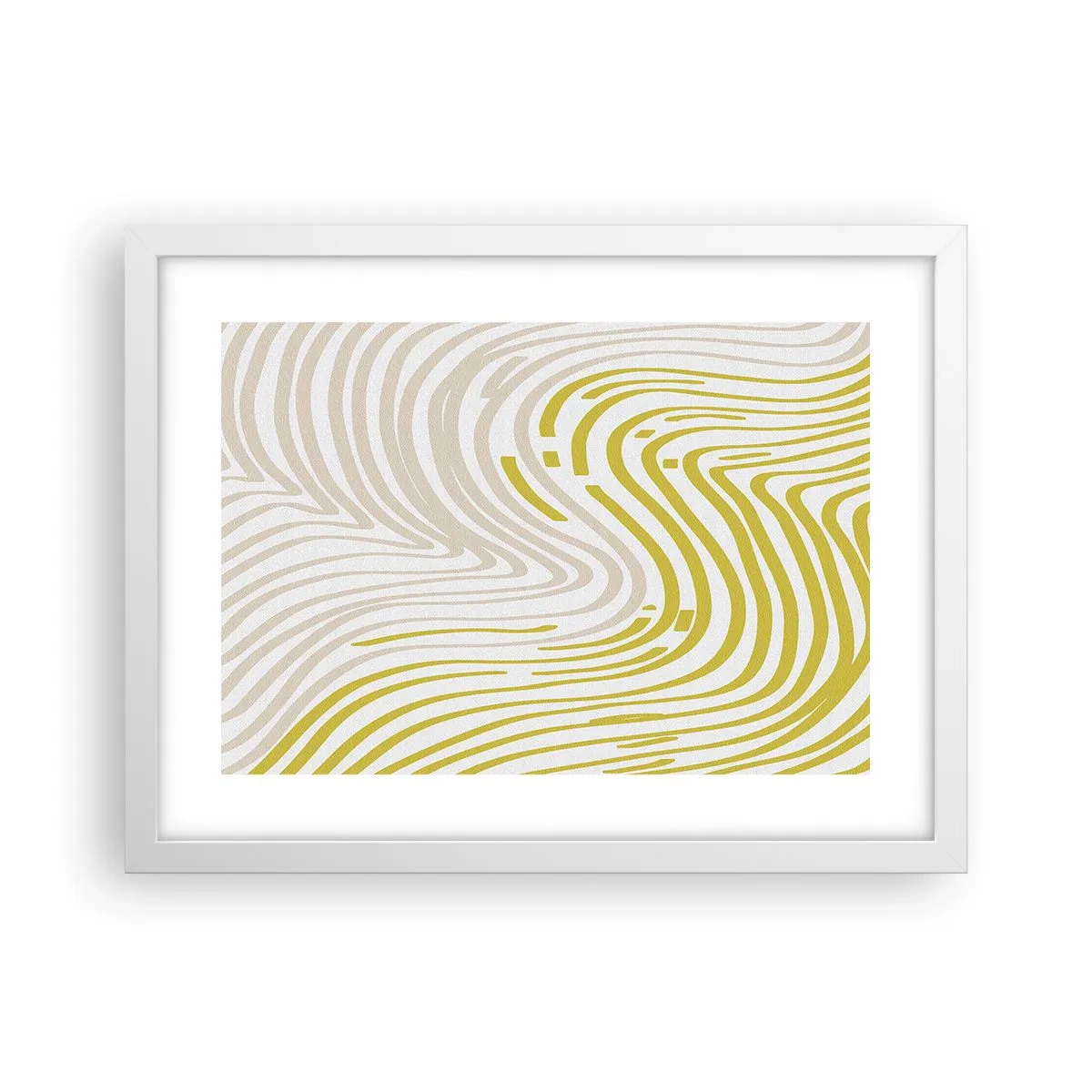 Póster en marco blanco - Composición curvada - 40x30 cm