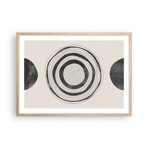 Póster en marco roble claro - Lo importante es lo que hay entre medias - 70x50 cm