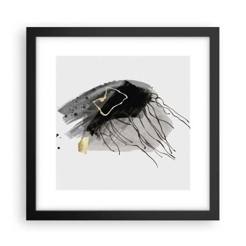 Póster en marco negro - En negro y dorado - 30x30 cm