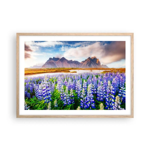 Póster en marco roble claro - La fuerza y la severidad junto a la dulzura - 70x50 cm