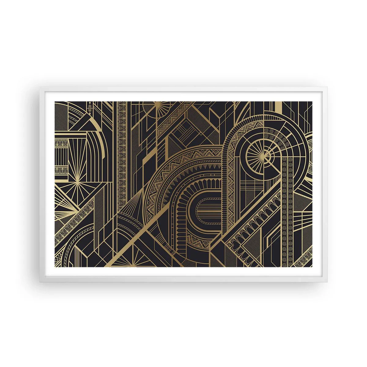 Póster en marco blanco - Conceptos, ideas, planes - 91x61 cm