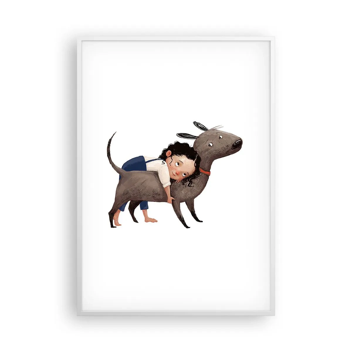 Póster en marco blanco - Mejores amigos - 70x100 cm