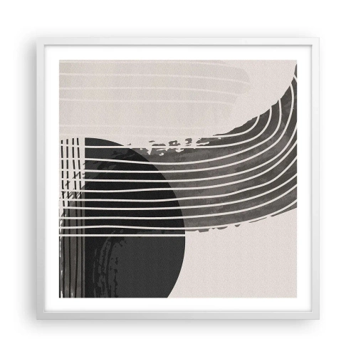 Póster en marco blanco - Ida y vuelta - 60x60 cm