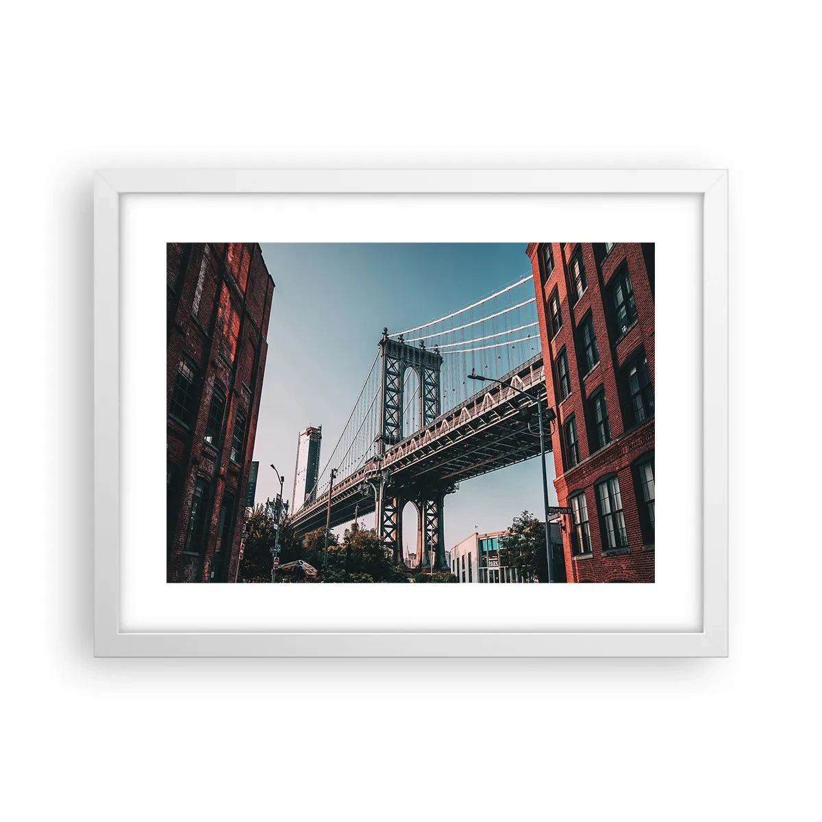 Póster en marco blanco - Sobre el fluir de la ciudad - 40x30 cm