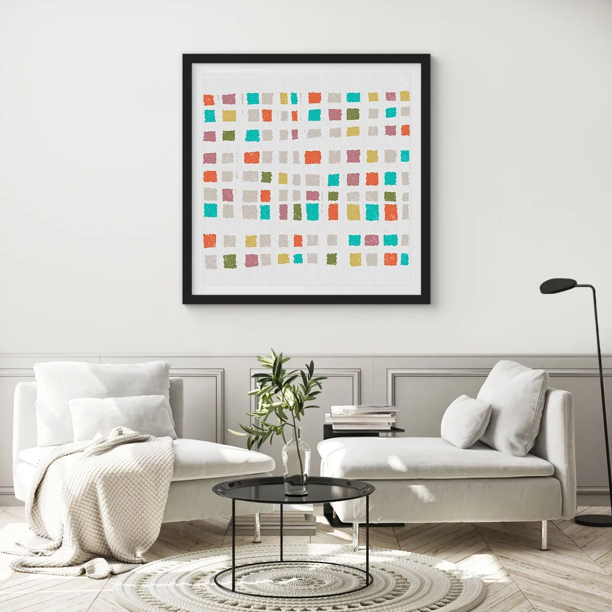 Póster en marco negro - Juego desconocido - 30x30 cm