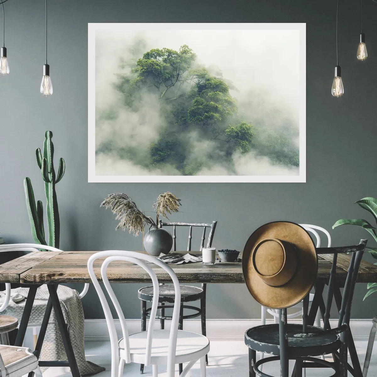 Póster - Envuelto en niebla - 50x40 cm