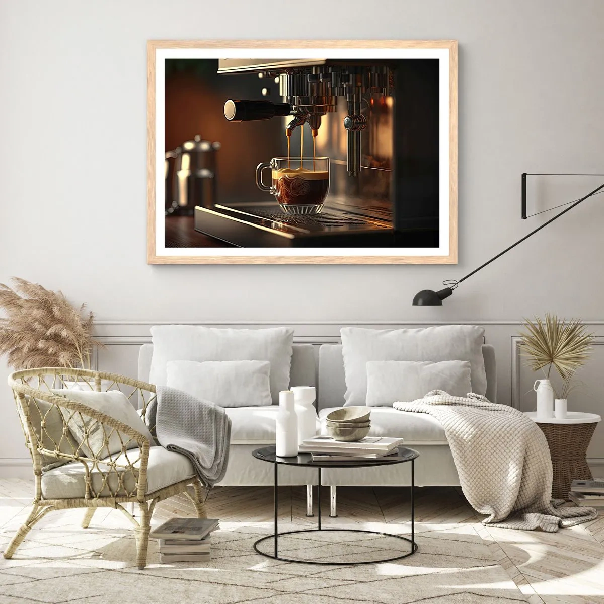 Póster en marco roble claro - Un brebaje sensual - 100x70 cm