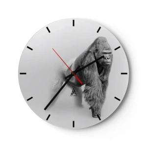 Reloj de pared - Reloj de vidrio - Confiando en su fuerza - 40x40 cm