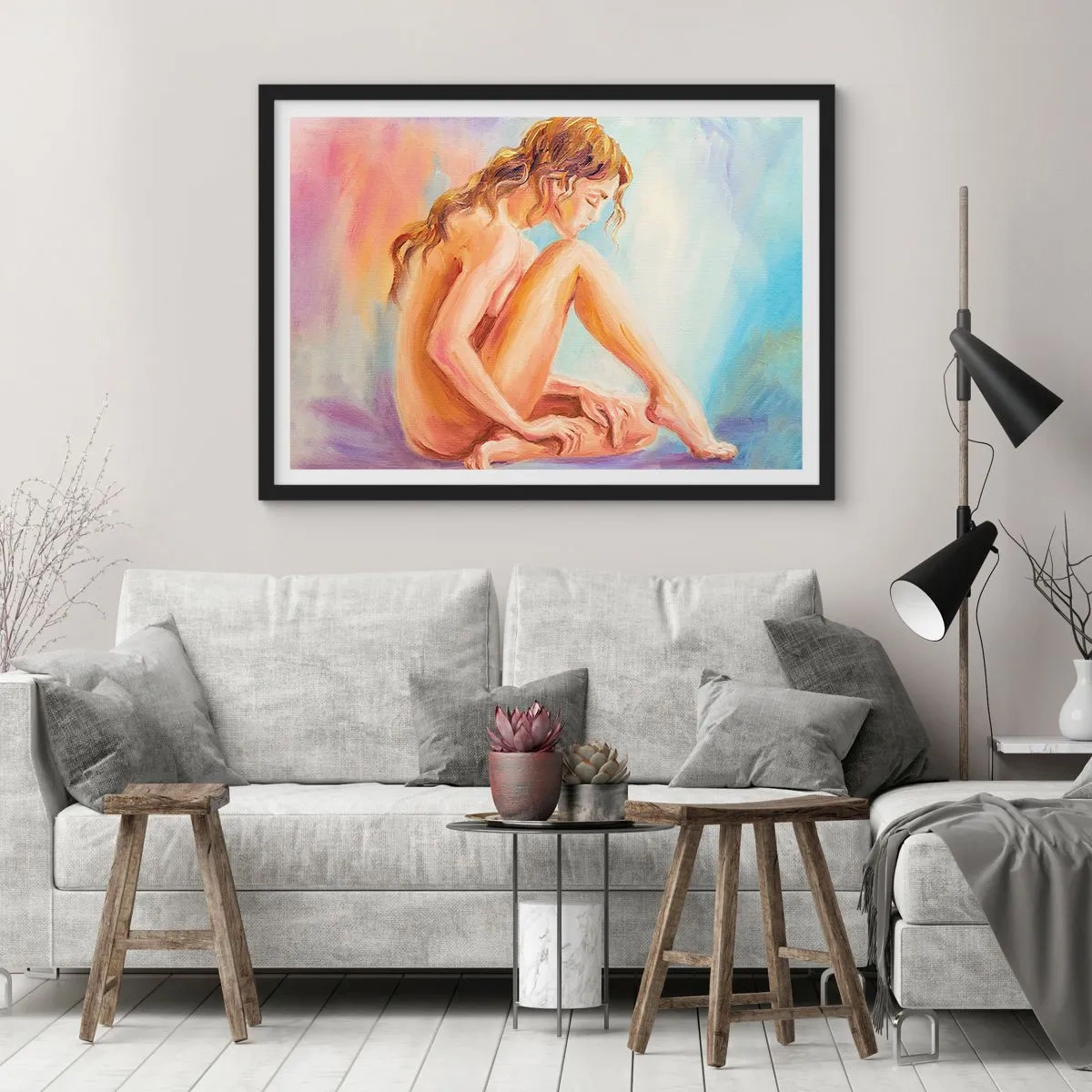 Póster en marco negro - Acto de juventud - 50x40 cm