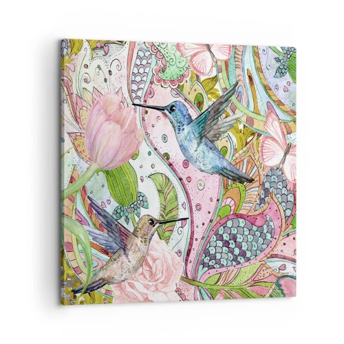 Cuadro sobre lienzo - Impresión de Imagen - Enredado en las vides - 60x60 cm