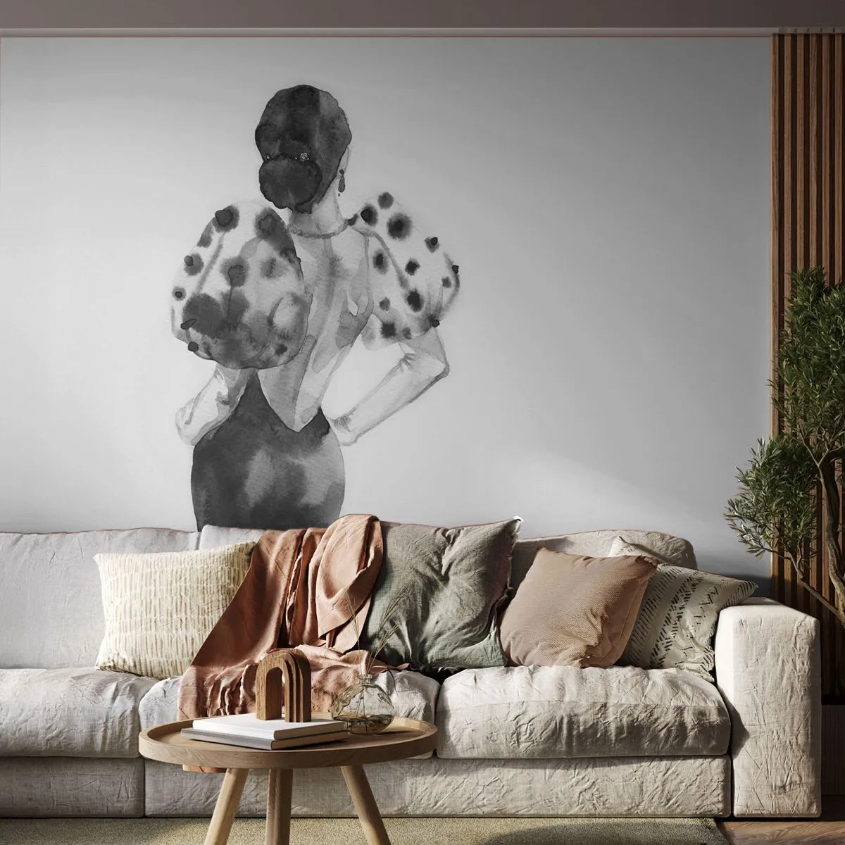 Fotomural Premium Sand - Pasa justo por aquí - Mujer, Moda, Modelo - 100x70 cm