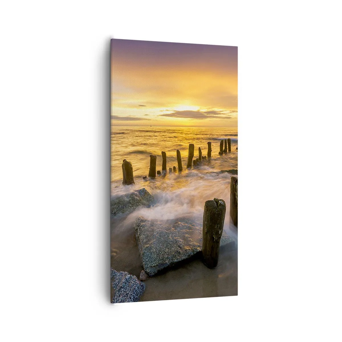 Cuadro sobre lienzo - Impresión de Imagen - La cruda belleza del Báltico - 65x120 cm