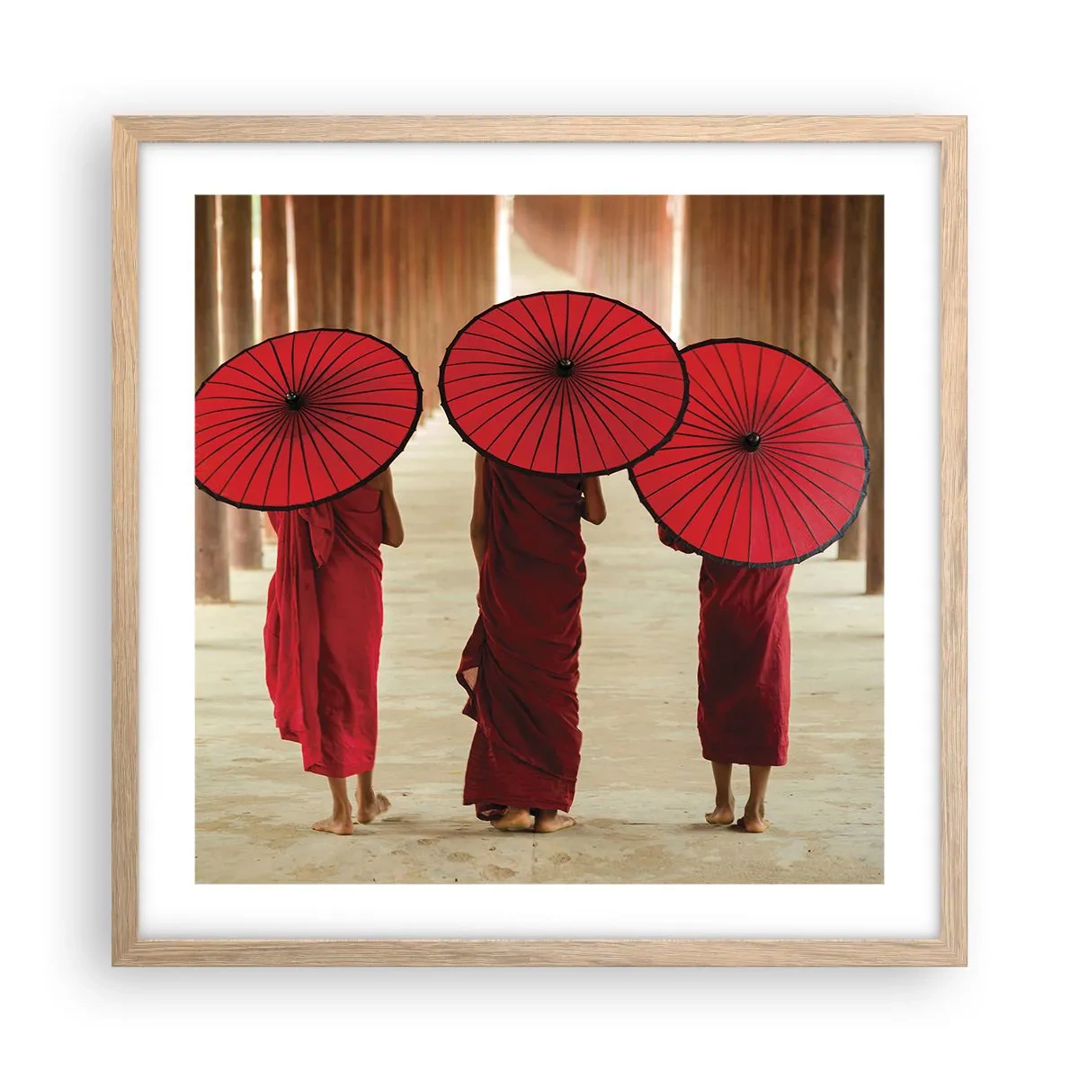 Póster en marco roble claro - En el camino a la Tierra Pura - 50x50 cm