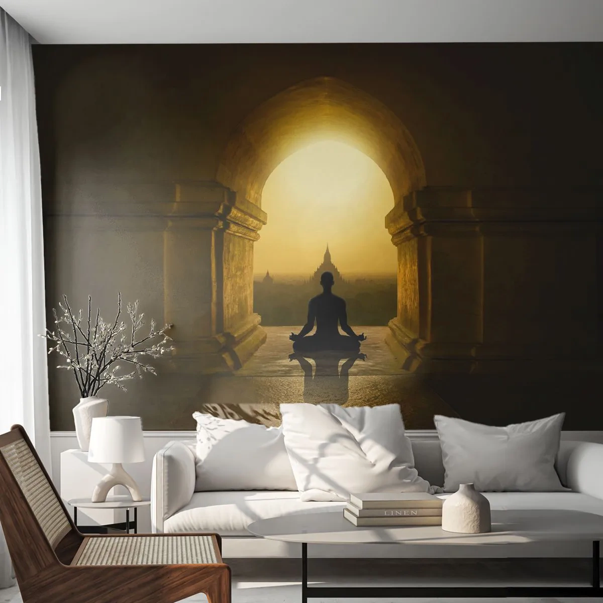 Fotomural Autadhesivo Deluxe Sticker - Armonía total - Meditación, Templo, Buda - 250x175 cm
