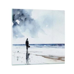 Cuadro sobre vidrio - Impresiones sobre Vidrio - Conversación con el mar - 30x30 cm