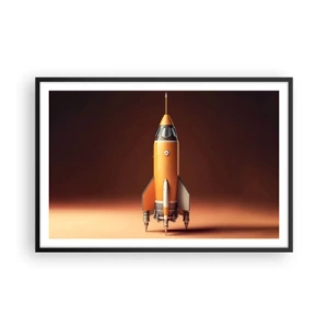 Póster en marco negro - Comienza con un sueño - 91x61 cm