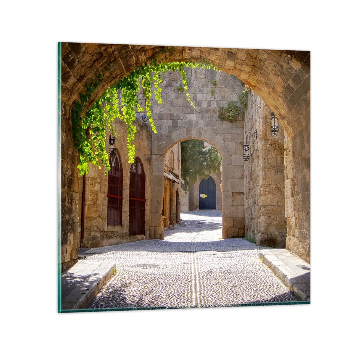 Cuadro sobre vidrio - Impresiones sobre Vidrio - La procesión está a punto de aparecer. - 40x40 cm