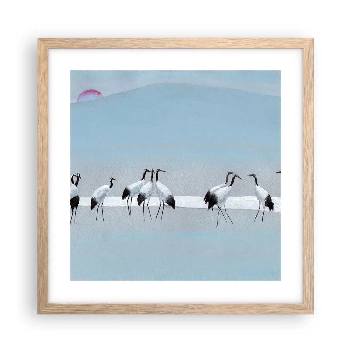 Póster en marco roble claro - Después de un día caluroso - 40x40 cm