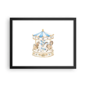 Póster en marco negro - Dulce infancia - 40x30 cm