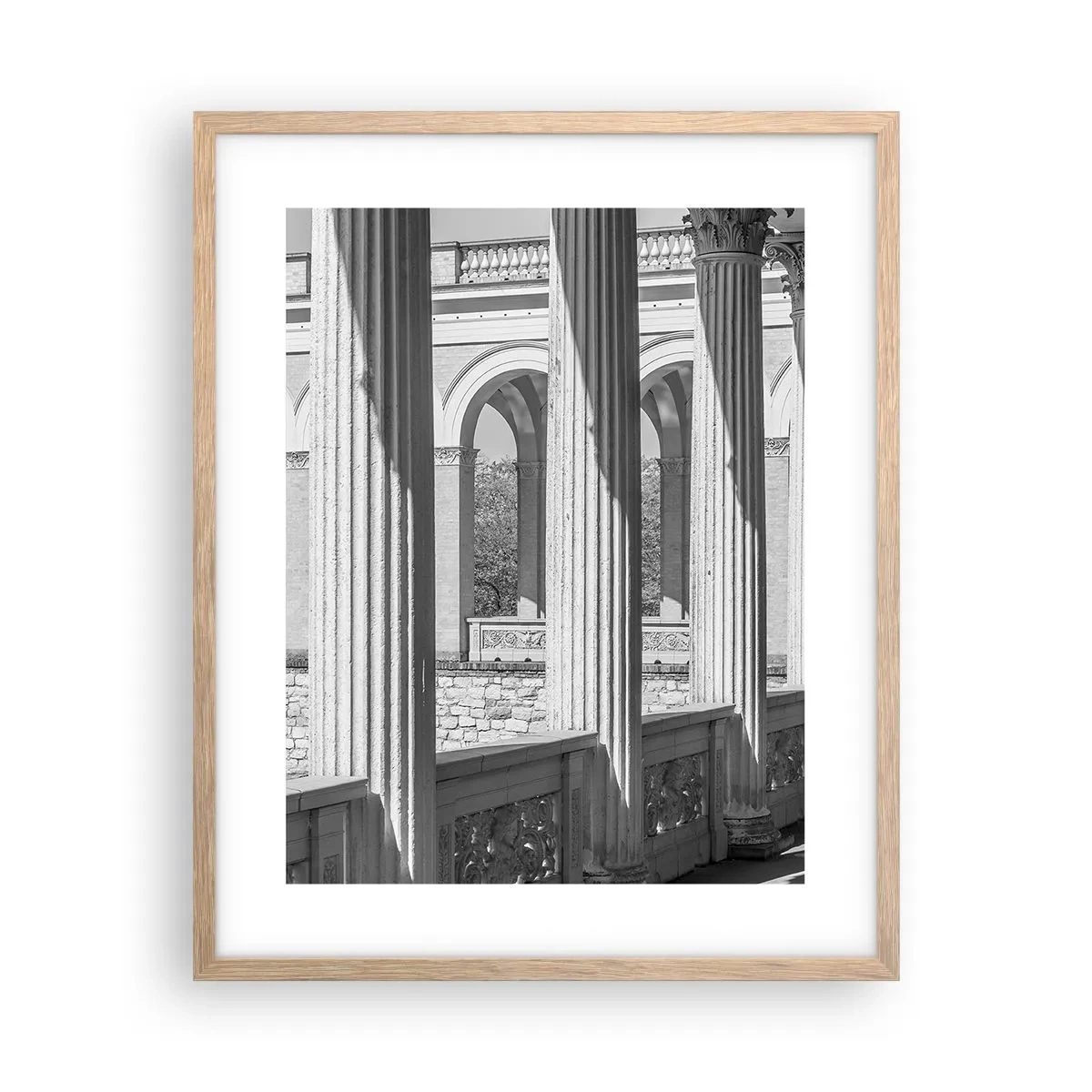 Póster en marco roble claro - Galería soleada - 40x50 cm