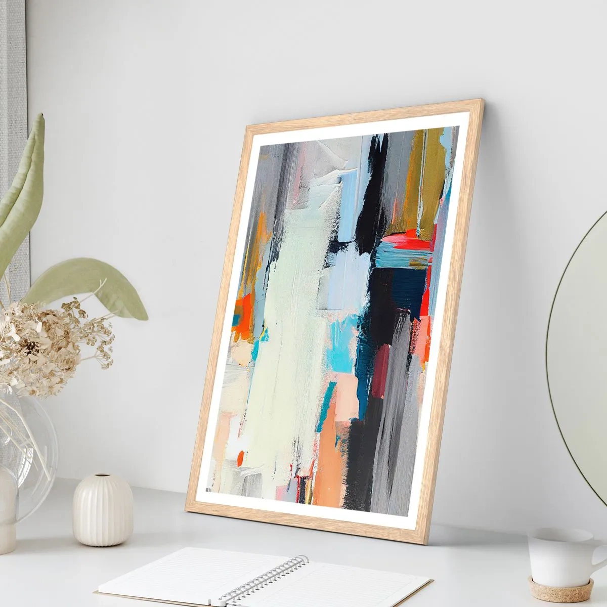 Póster en marco roble claro - ¿Existe un método único? - 40x50 cm