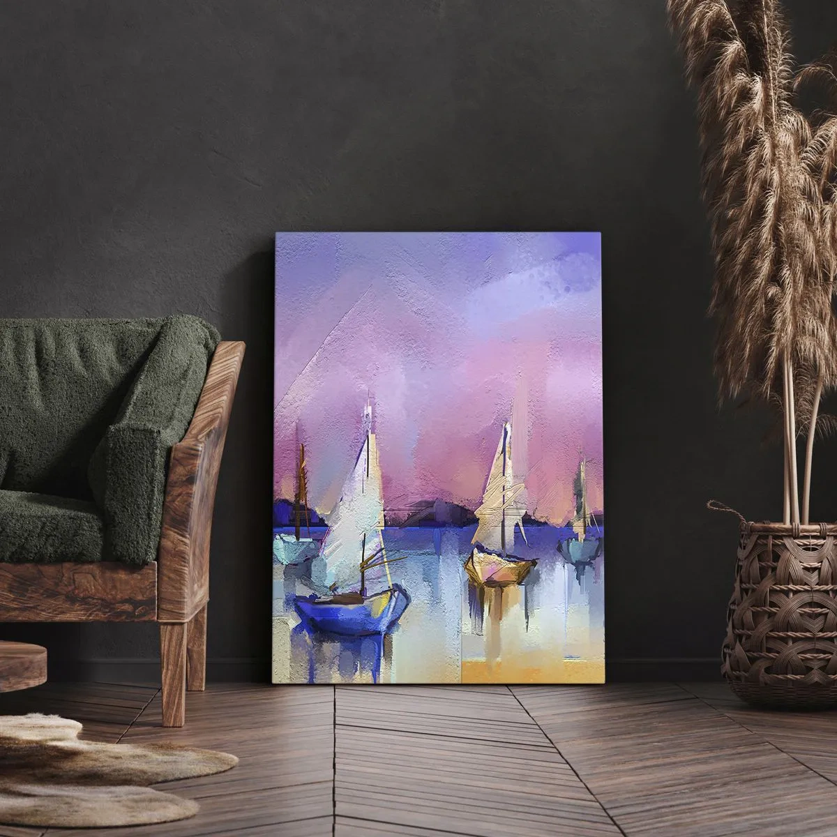 Cuadro sobre lienzo - Impresión de Imagen - Dirección alta mar - 45x80 cm