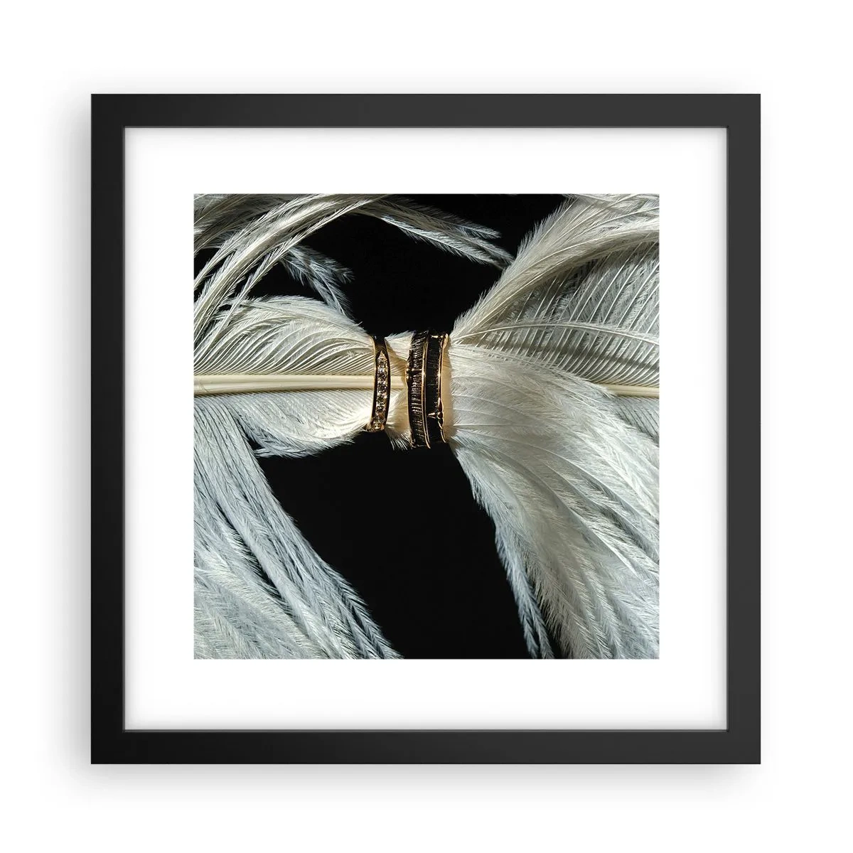 Póster en marco negro - ...y no te dejaré.... - 30x30 cm