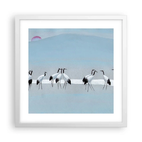 Póster en marco blanco - Después de un día caluroso - 40x40 cm