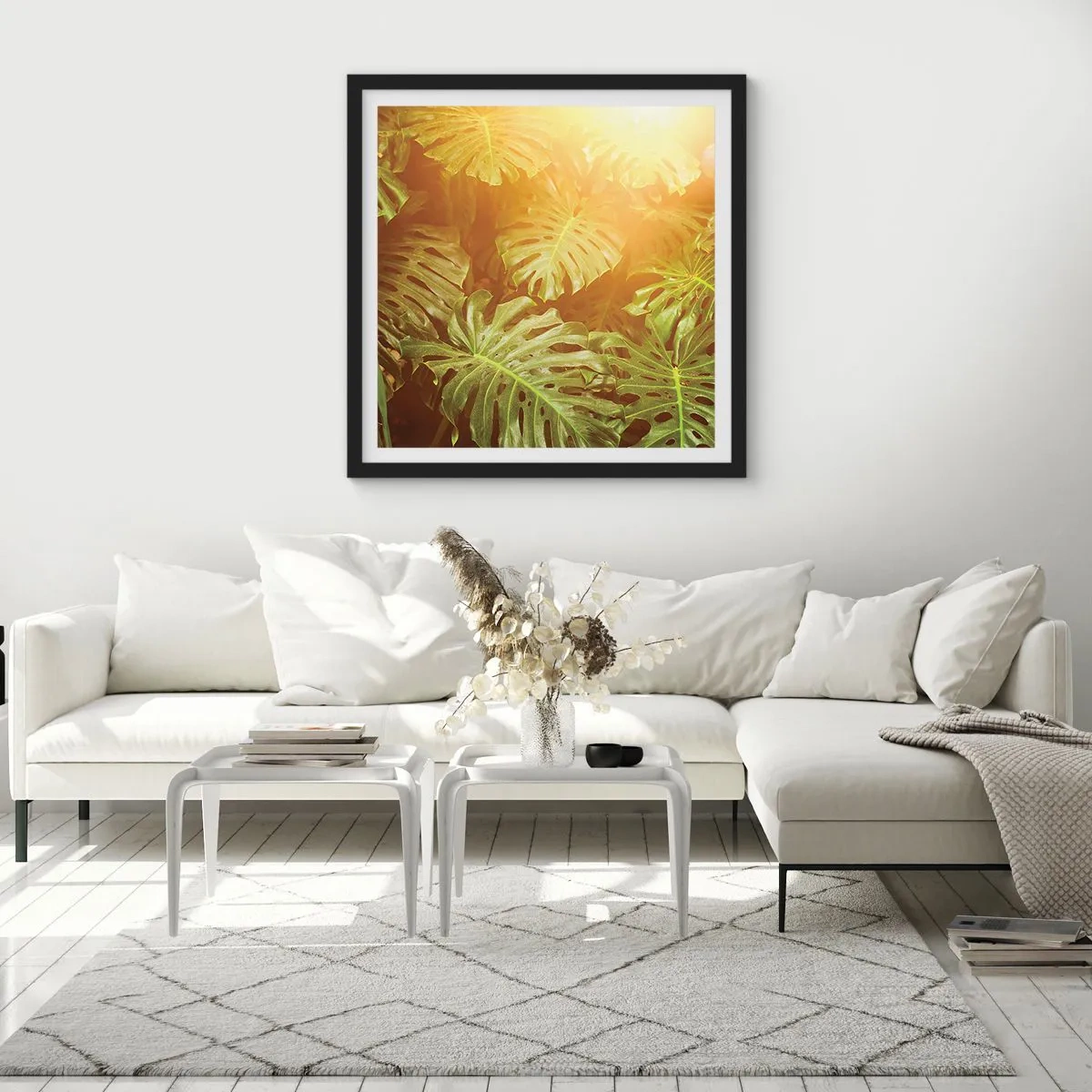 Póster en marco negro - Hacia el verdor... - 50x50 cm